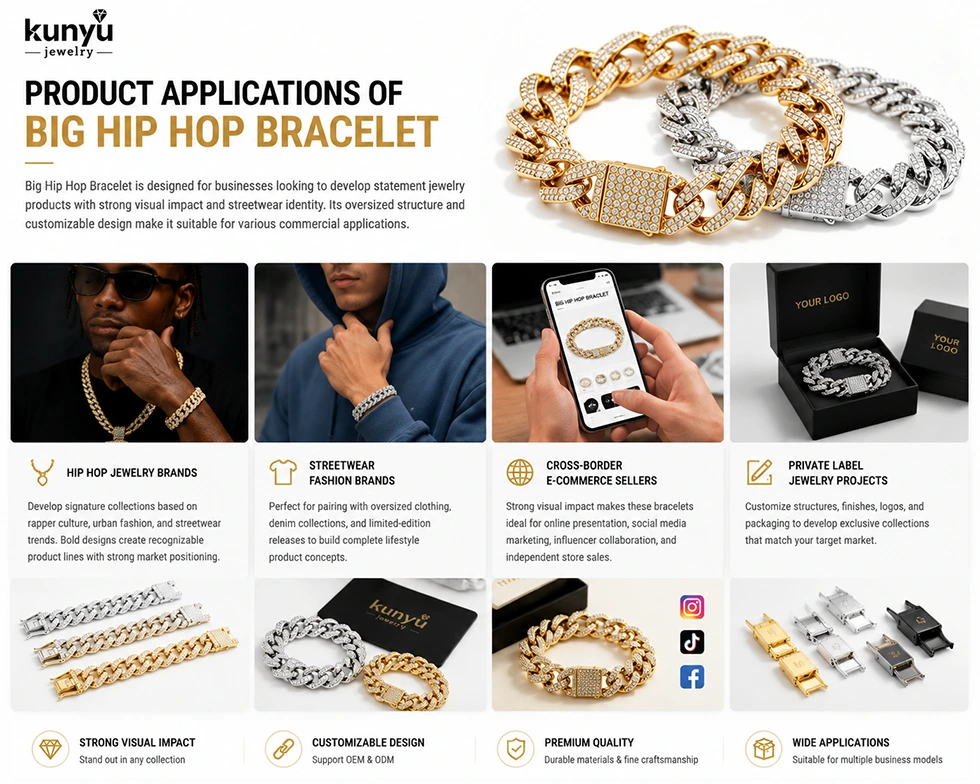 Mens Hip Hop Bracelet